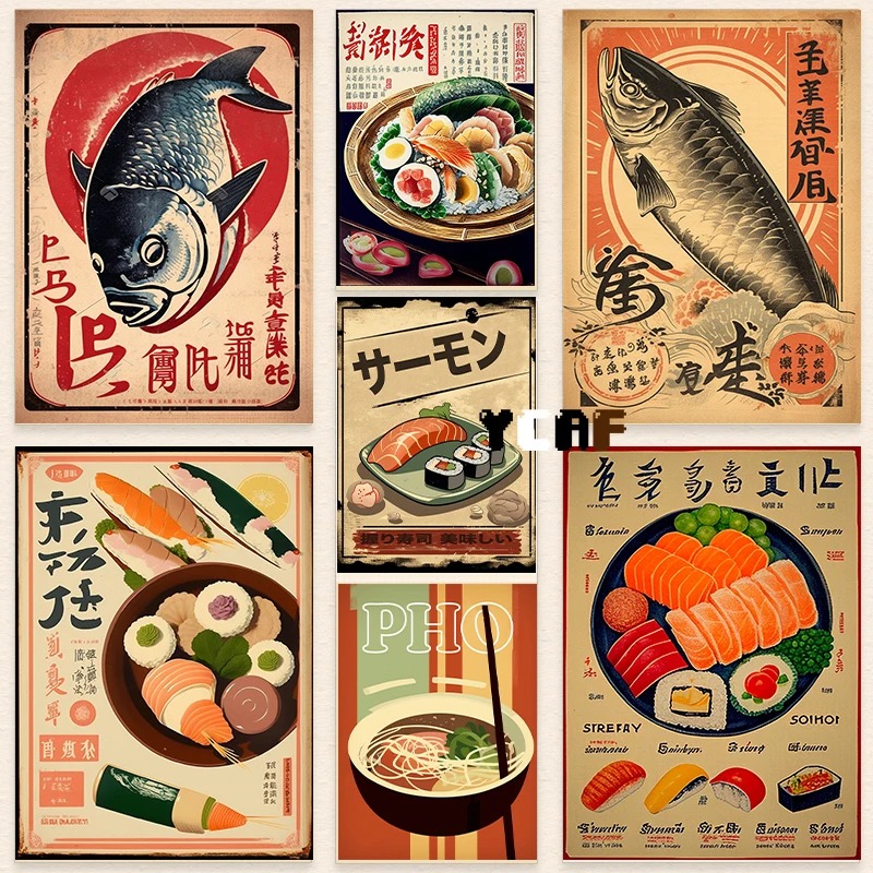 Vintage Japanese Food Poster C - Japanese Lifestyle Food ulasan dan harga