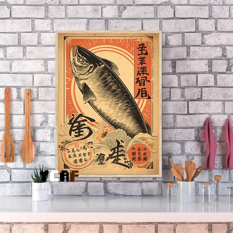 Vintage Japanese Food Poster C - Japanese Lifestyle Food ulasan dan harga