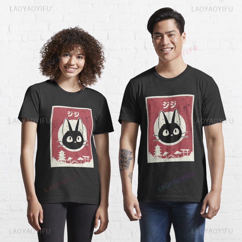 Kawaii Jiji Cat Black Cat Prin - Japanese Lifestyle Clothing ulasan dan harga